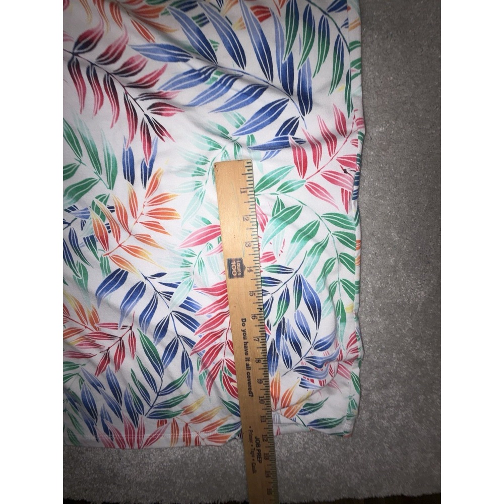 tommy bahama holi frondi midi dress faux wrap ruched L Colorful Palm Tropical - Picture 9 of 12